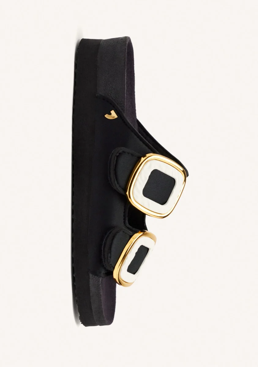 BUDAORS WOMEN'S OFF WHITE JEWEL EMBELLISHED BIO STYLE SANDALS - Image 4