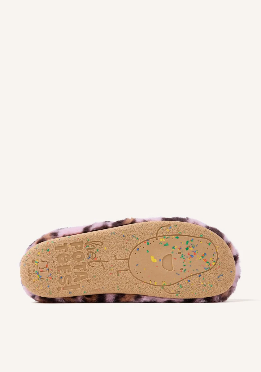 ANIMAL PRINT FUR HOUSE SLIPPERS AUDUBON - Image 4