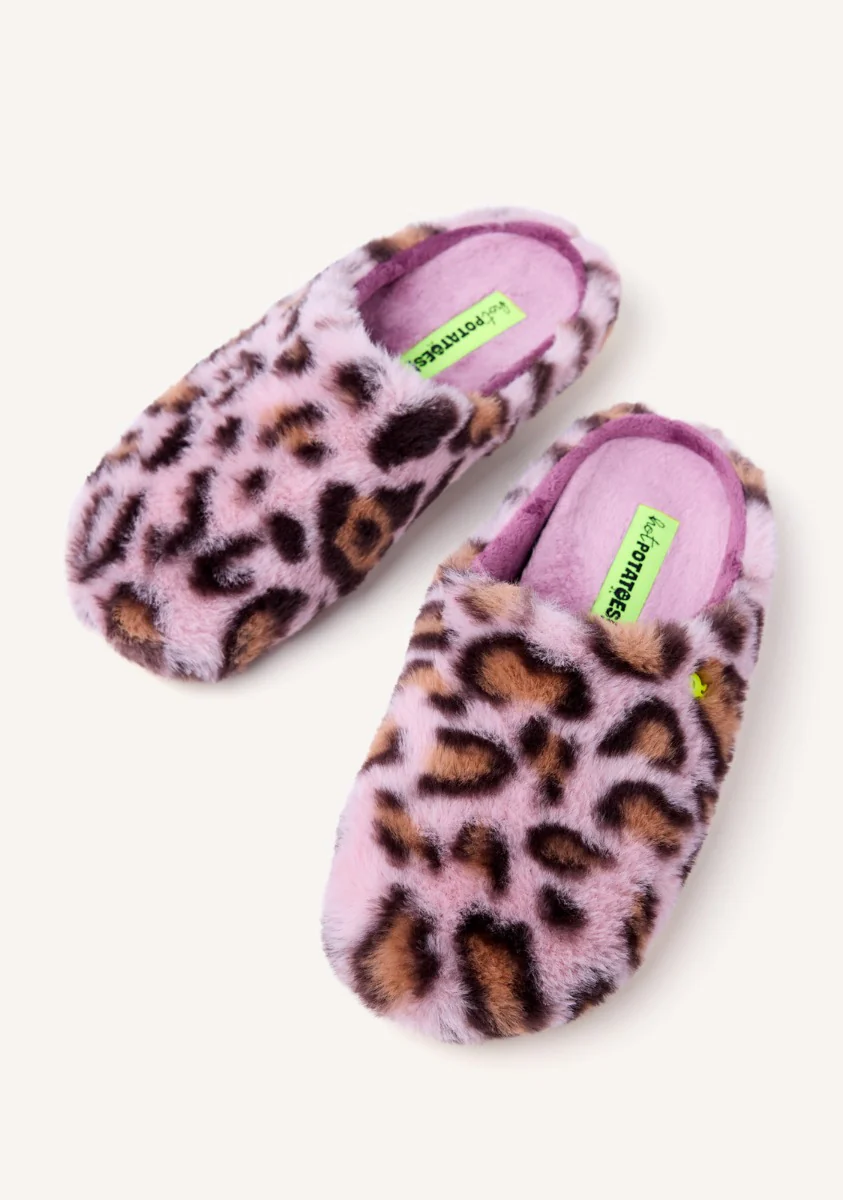 ANIMAL PRINT FUR HOUSE SLIPPERS AUDUBON - Image 5