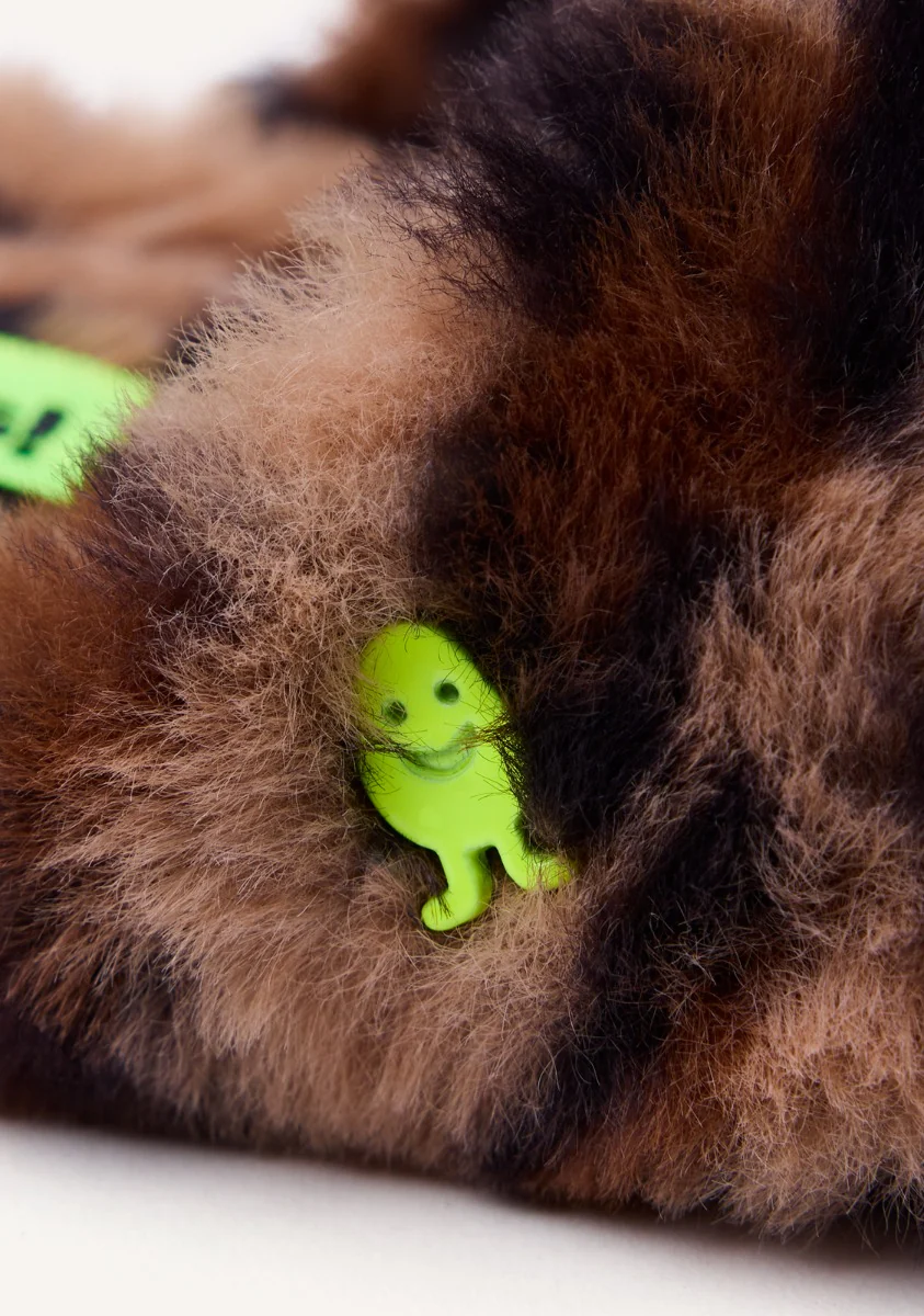 ANIMAL PRINT FUR OPEN HOUSE SLIPPERS BESSEMER - Image 3