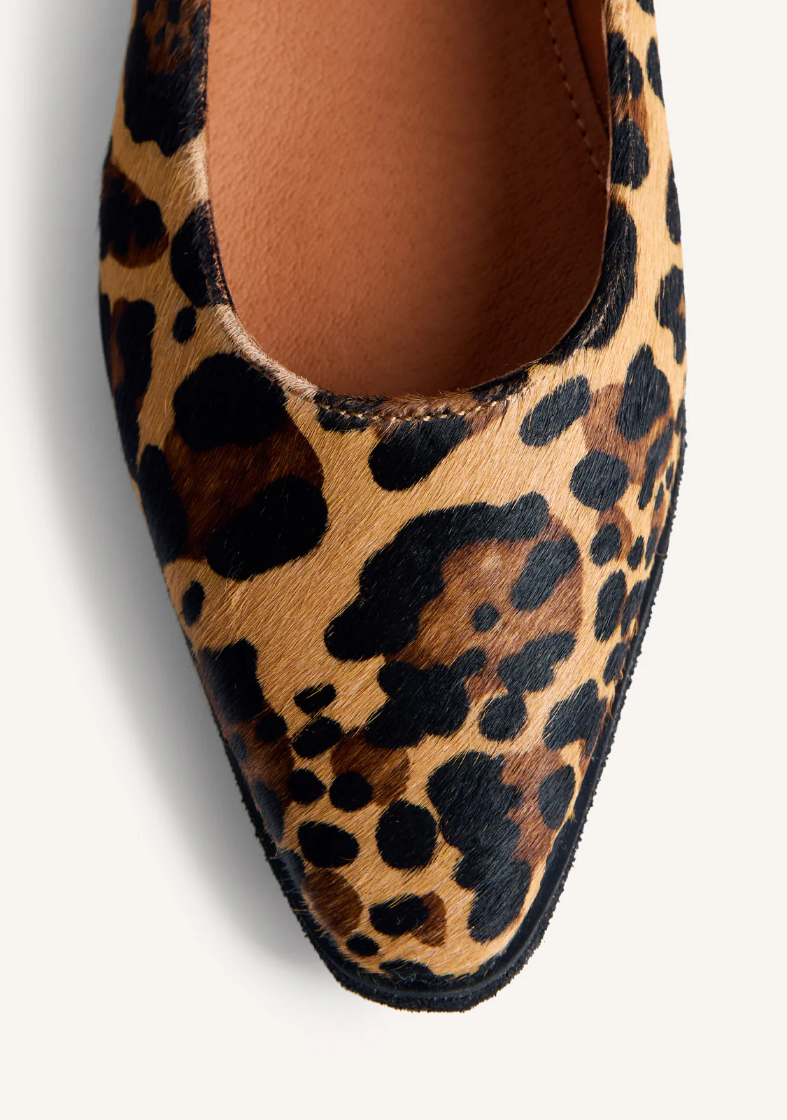 ANIMAL PRINT LEATHER BALLET FLATS BADOURA - Image 3