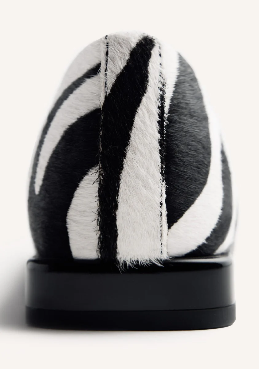 ANIMAL PRINT LEATHER BALLET FLATS MILACA - Image 4