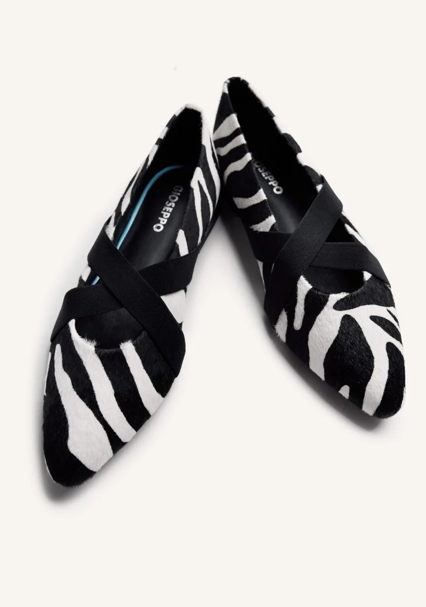 ANIMAL PRINT LEATHER BALLET FLATS MILACA - Image 5