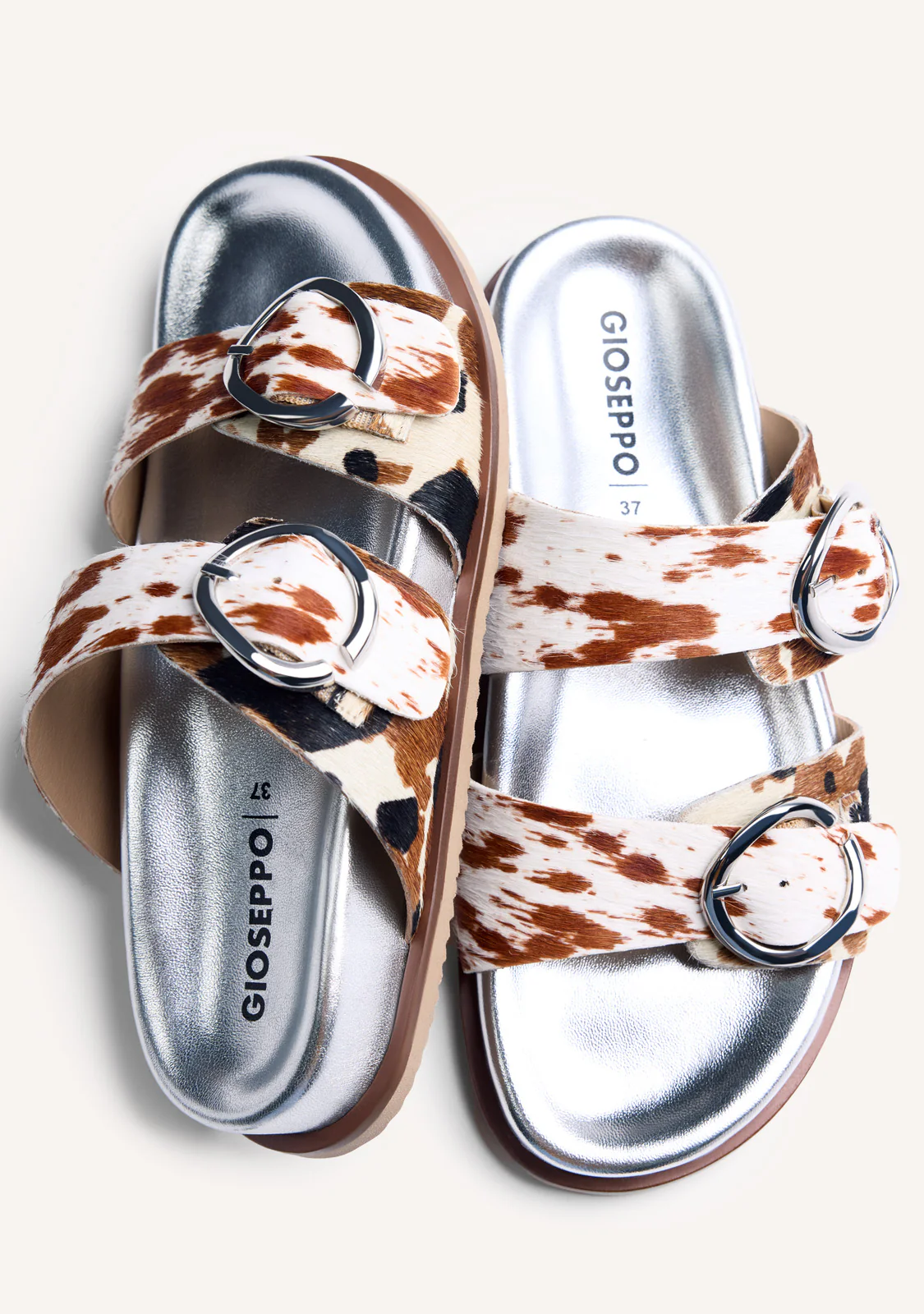 ANIMAL PRINT LEATHER BIO SANDALS CARNEY - Image 4