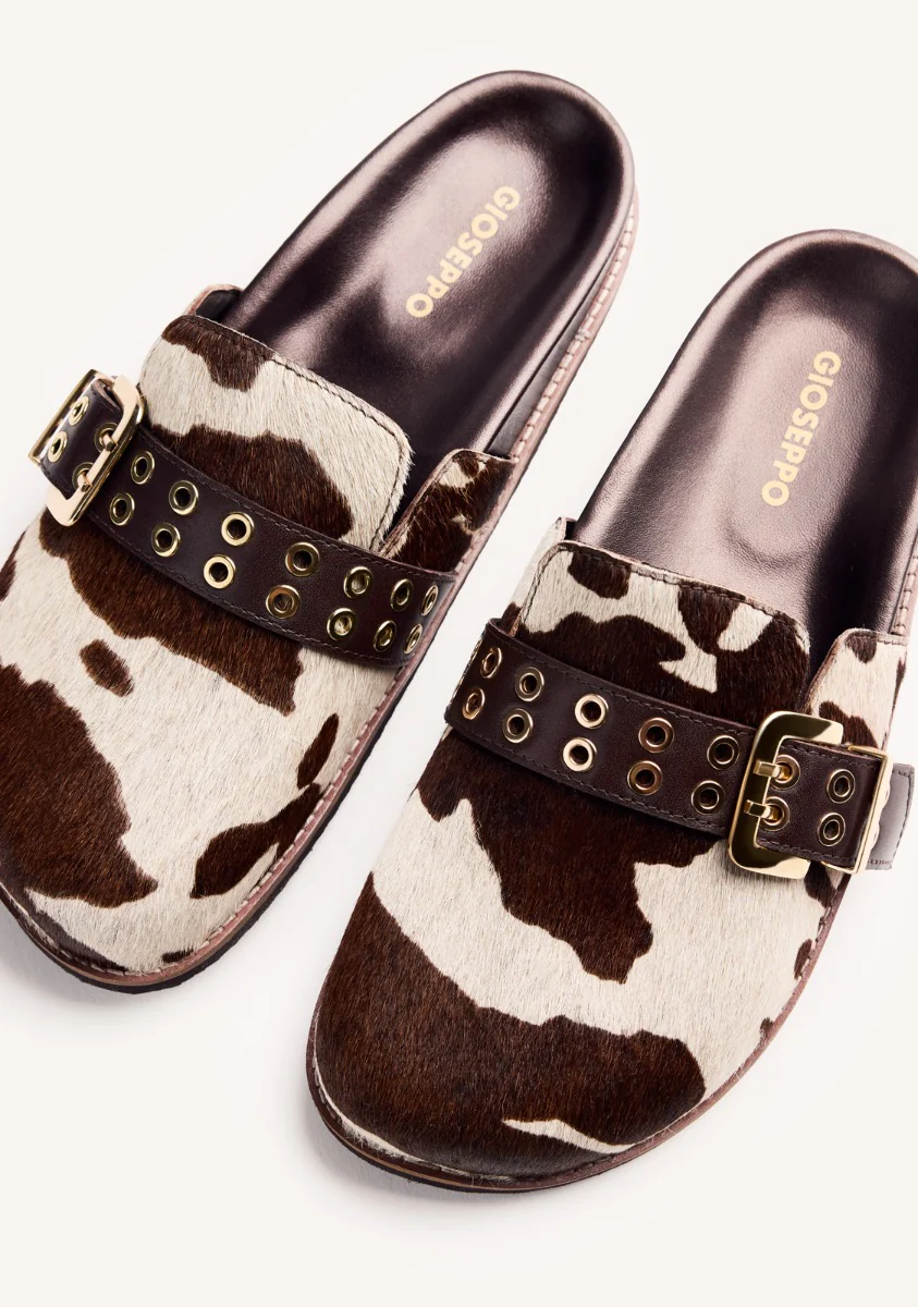ANIMAL PRINT LEATHER CLOGS BEULAH - Image 4