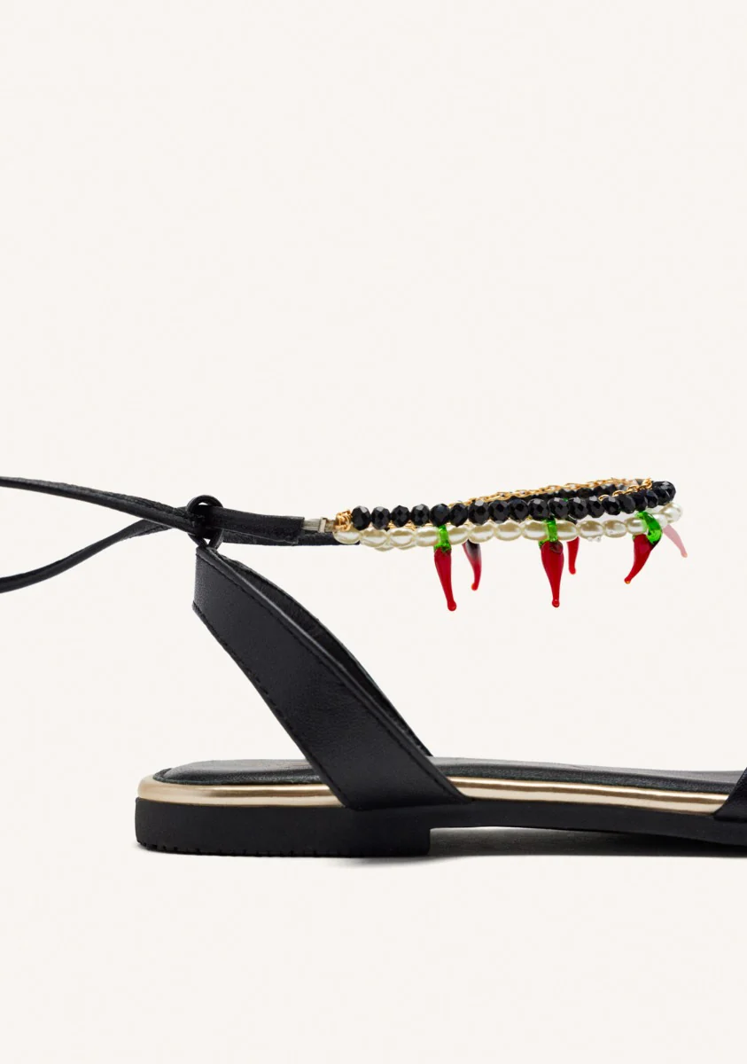 BEADED LEATHER SANDALS MILLIE - Image 5