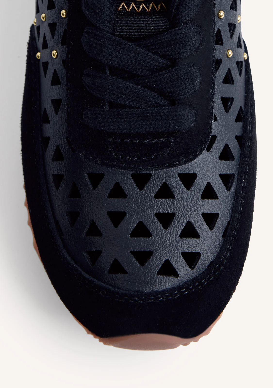 STUDDED CUT-OUT LEATHER SNEAKERS CASEVILLE - Image 3