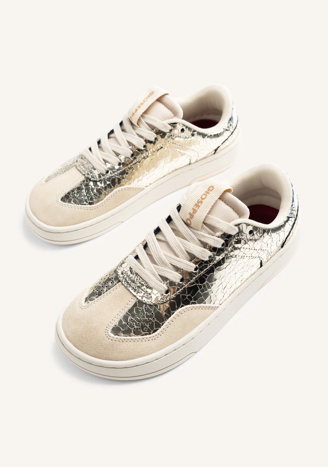 GIOSEPPO BAREFOOT - CRACKLED LEATHER SNEAKERS GLYNDON - Image 6