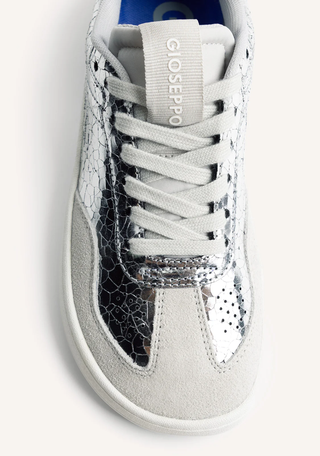 GIOSEPPO BAREFOOT - CRACKLED LEATHER SNEAKERS GLYNDON - Image 3