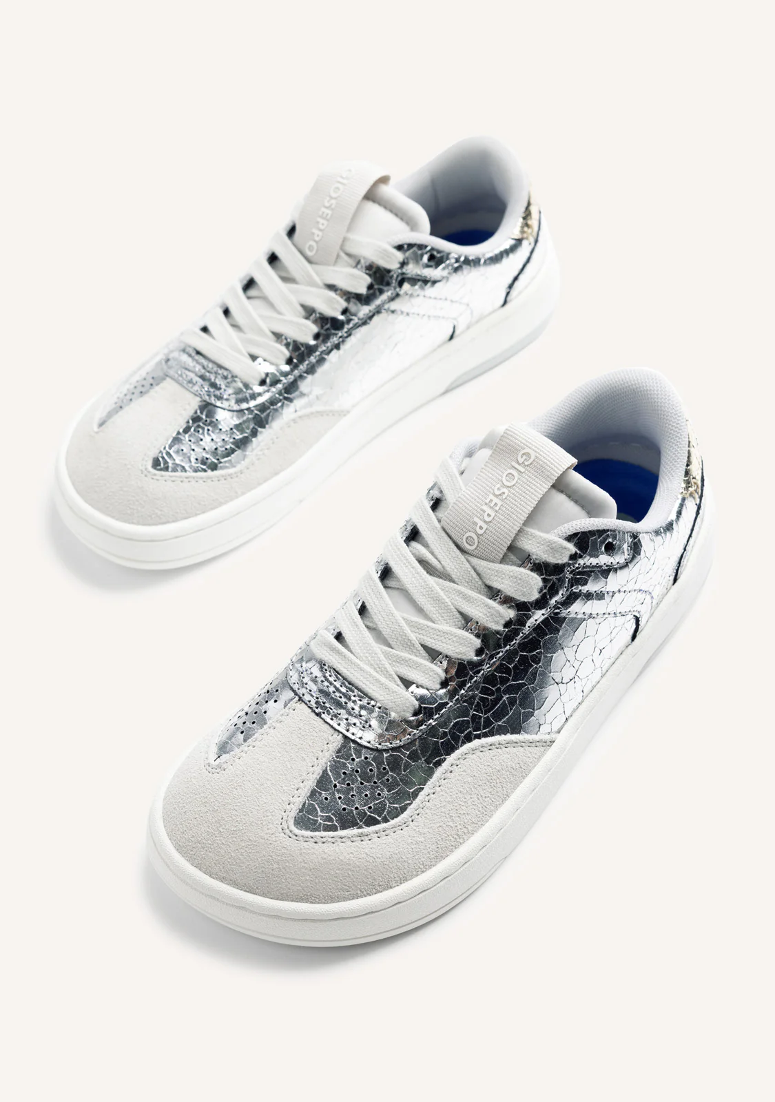 GIOSEPPO BAREFOOT - CRACKLED LEATHER SNEAKERS GLYNDON - Image 6