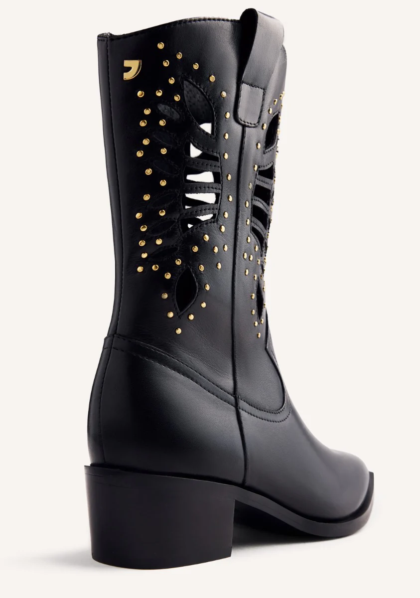 LEATHER ANIMAL PRINTBOY BOOTS TAKABA - Image 4