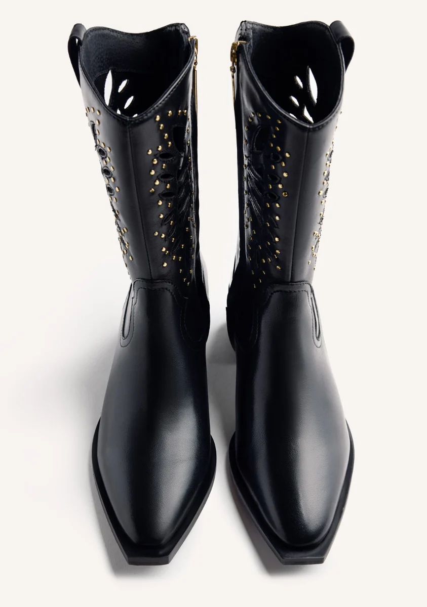 LEATHER ANIMAL PRINTBOY BOOTS TAKABA - Image 5