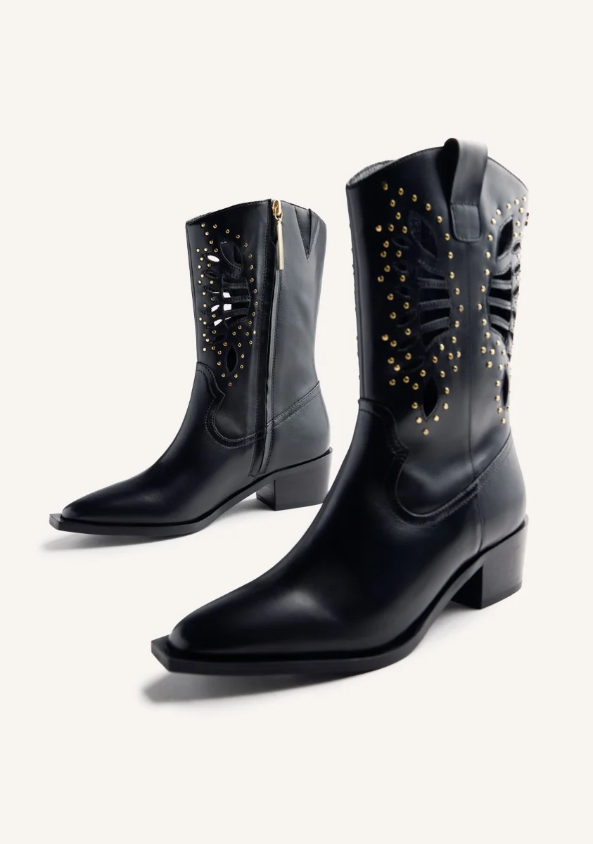 LEATHER ANIMAL PRINTBOY BOOTS TAKABA - Image 6