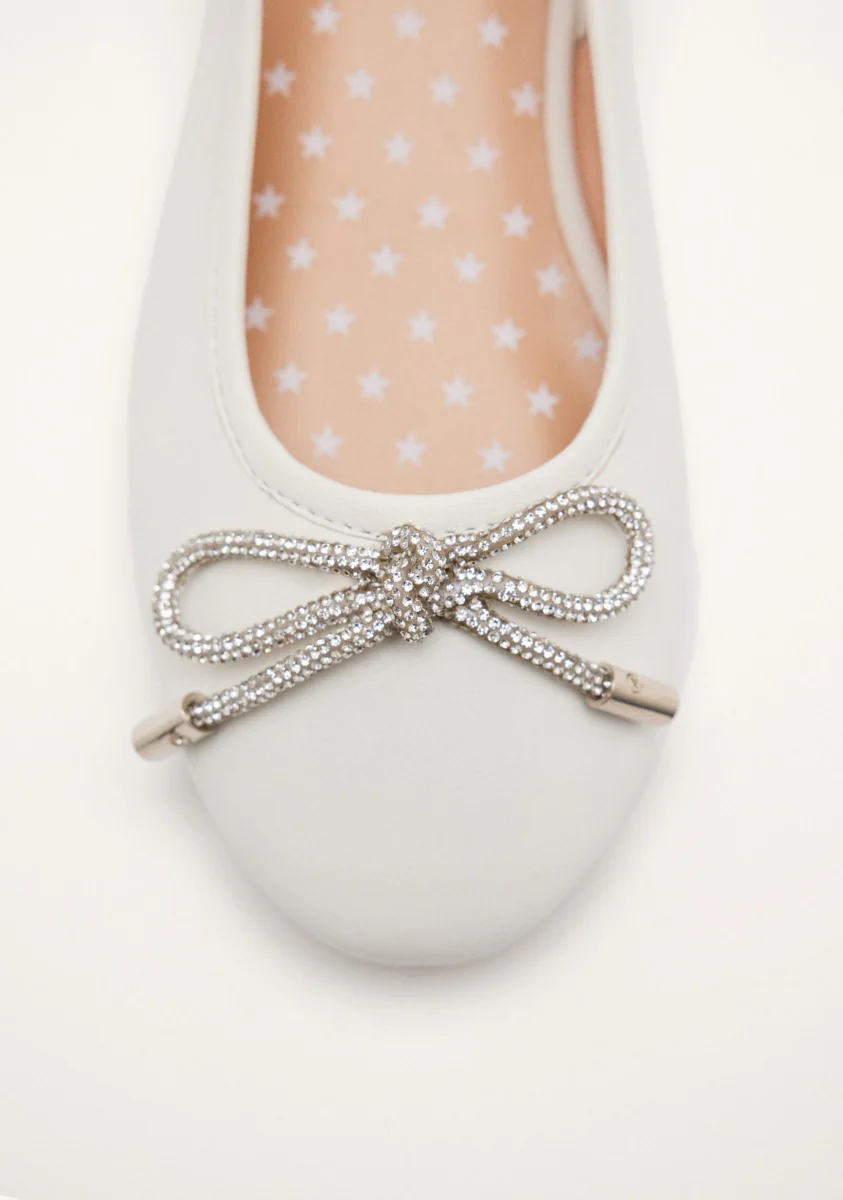 LEATHER BALLET FLATS BOW COON - Image 3