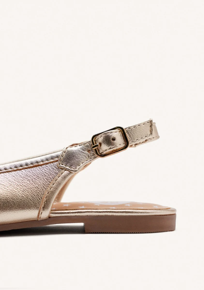 LEATHER BALLET FLATS BOW COON - Image 4