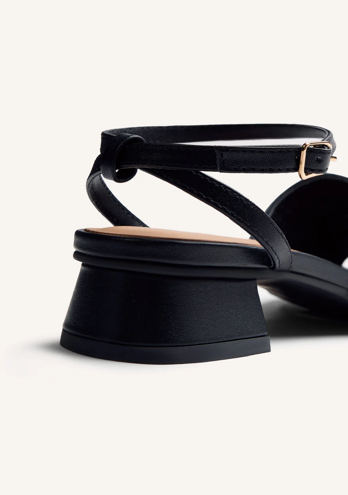 STRIPED LEATHER HEELED SANDALS BIGELOW - Image 4