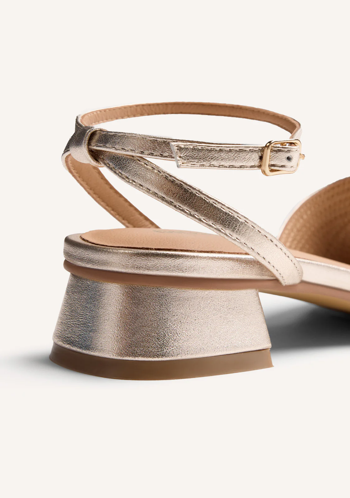 STRIPED LEATHER HEELED SANDALS BIGELOW - Image 4