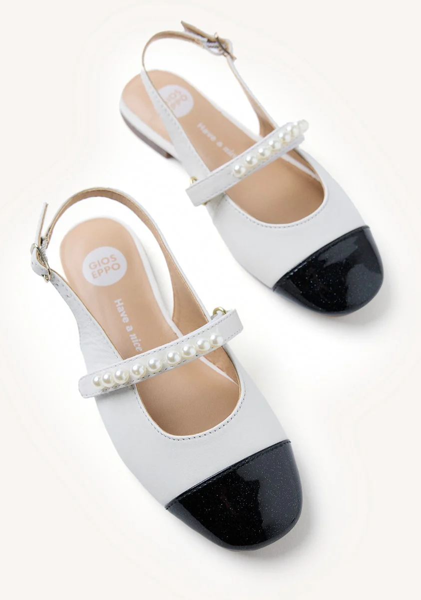 LEATHER PEARL BALLET FLATS HAWLEY - Image 3