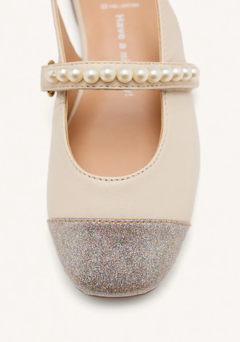 LEATHER PEARL BALLET FLATS HAWLEY - Image 3