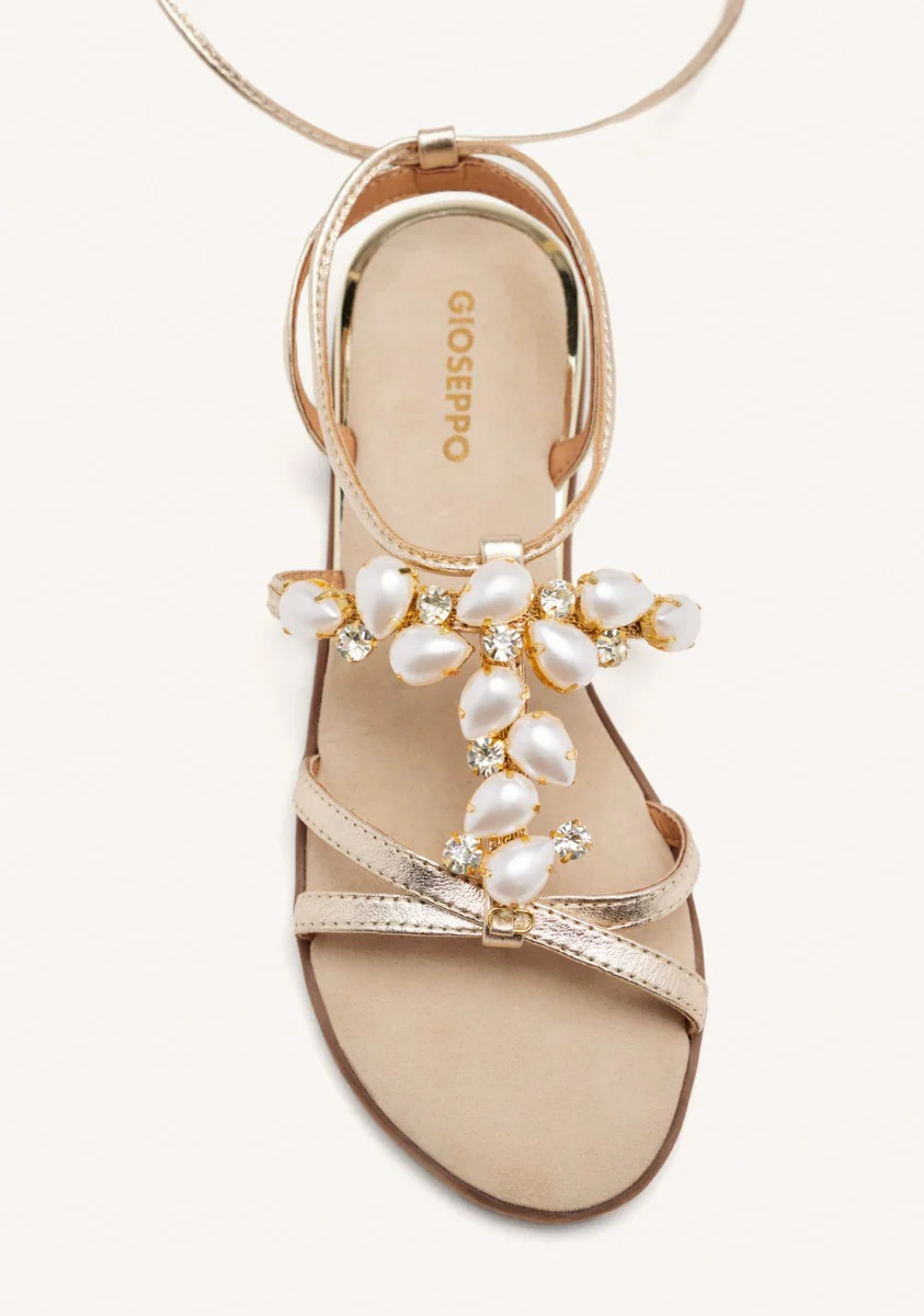 LEATHER PEARL SANDALS JANICE - Image 3