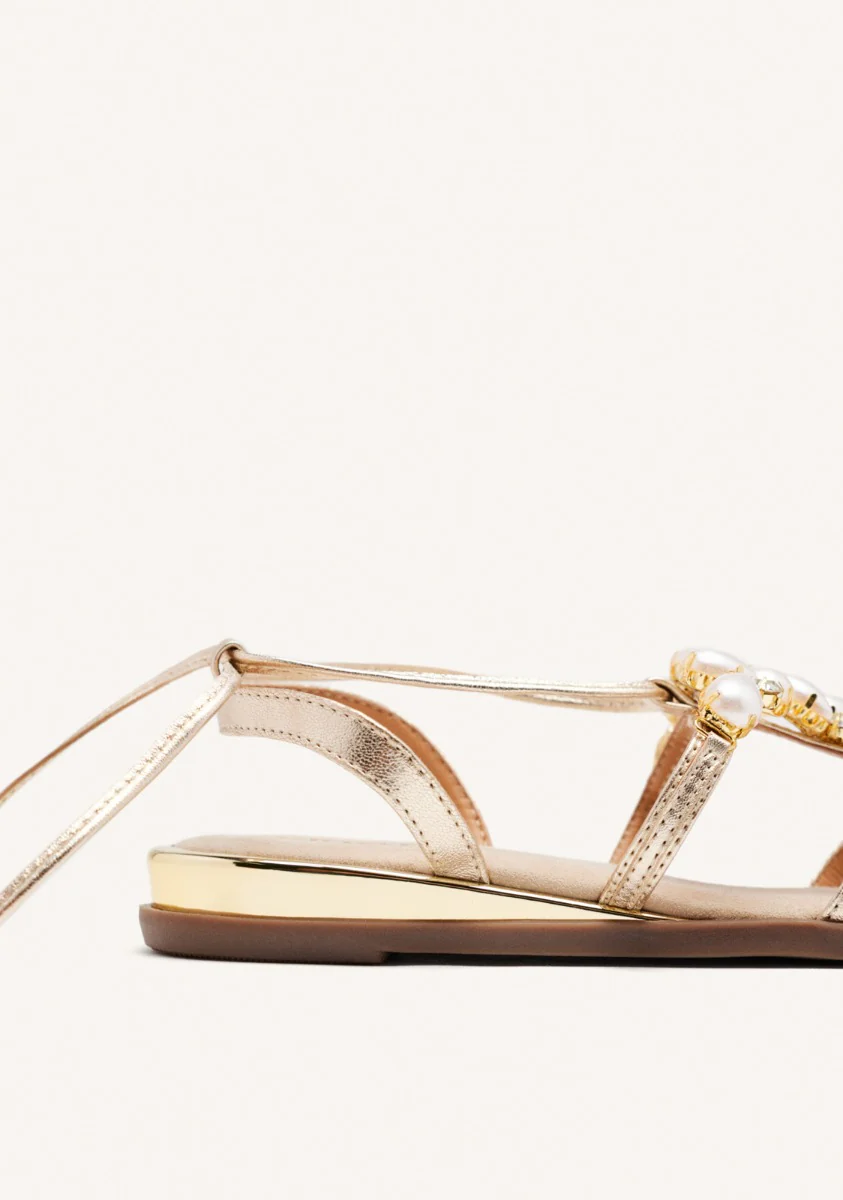 LEATHER PEARL SANDALS JANICE - Image 5