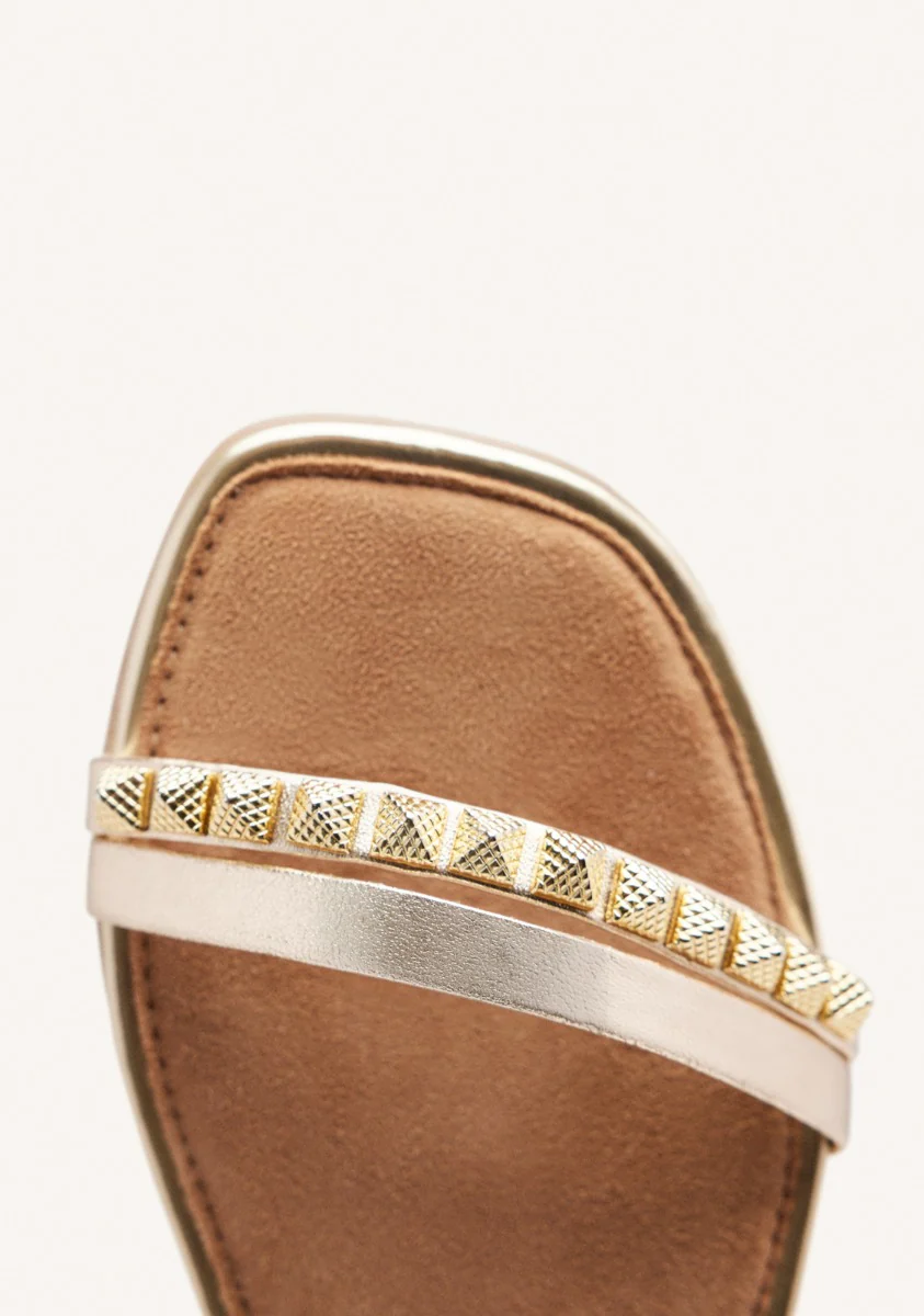 LEATHER SANDALS WITH STUDS AND BEADS PHOEBE - Image 4