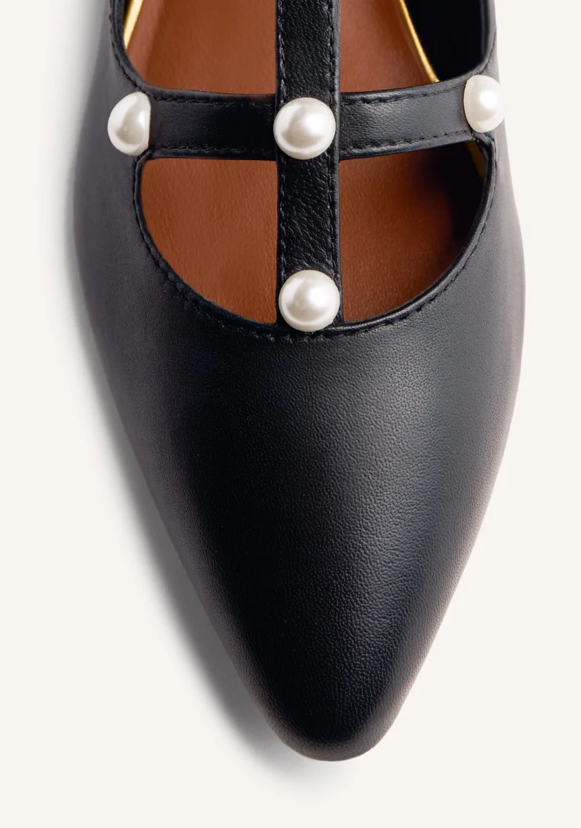PEARL LEATHER BALLET FLATS MOTLEY - Image 5
