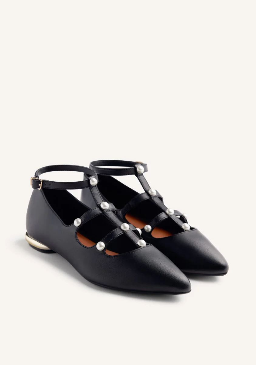 PEARL LEATHER BALLET FLATS MOTLEY - Image 6
