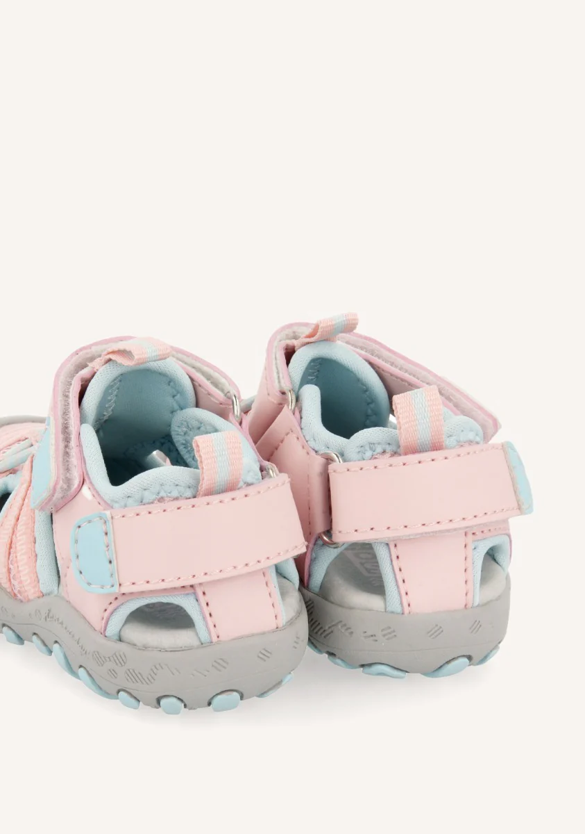 Sporty flip flops in pink and grey for girls TONALA - Image 4