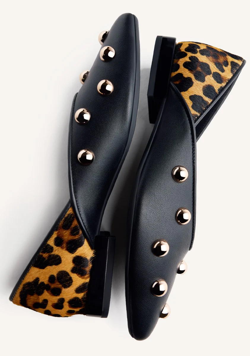 STUDDED LEATHER BALLET FLATS BRAHAM - Image 5