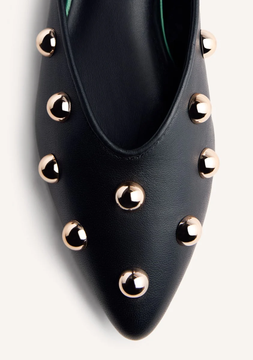 STUDDED LEATHER BALLET FLATS BRAHAM - Image 6