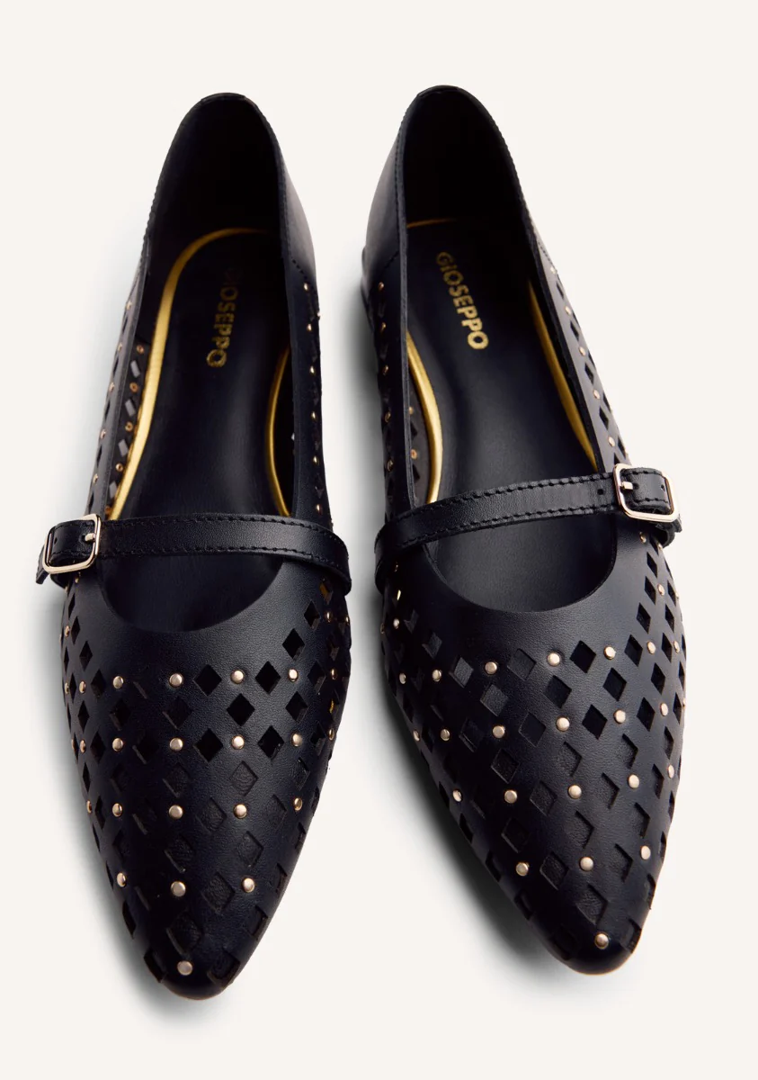STUDDED LEATHER BALLET FLATS NESSEN - Image 6