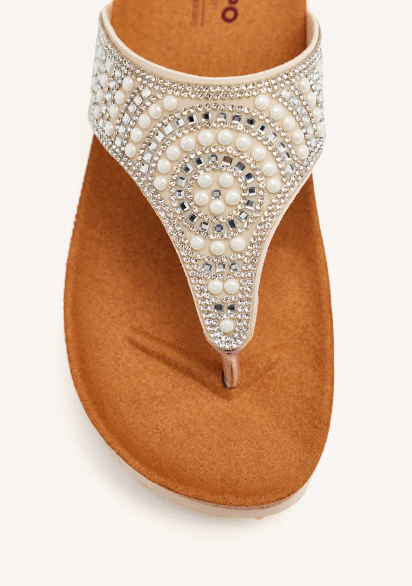 WEDGE SANDALS WITH EMBELLISHED STRAP FOR WOMEN BODMIN - Image 4