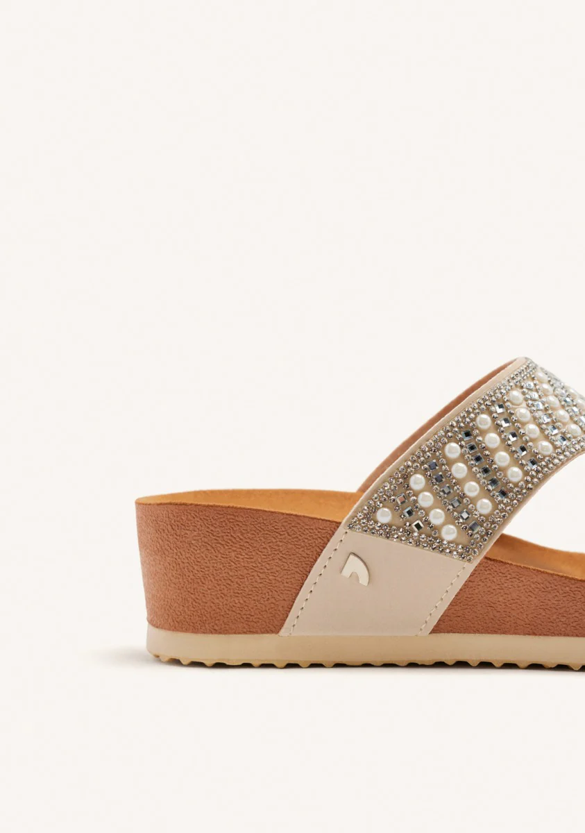 WEDGE SANDALS WITH EMBELLISHED STRAP FOR WOMEN BODMIN - Image 5